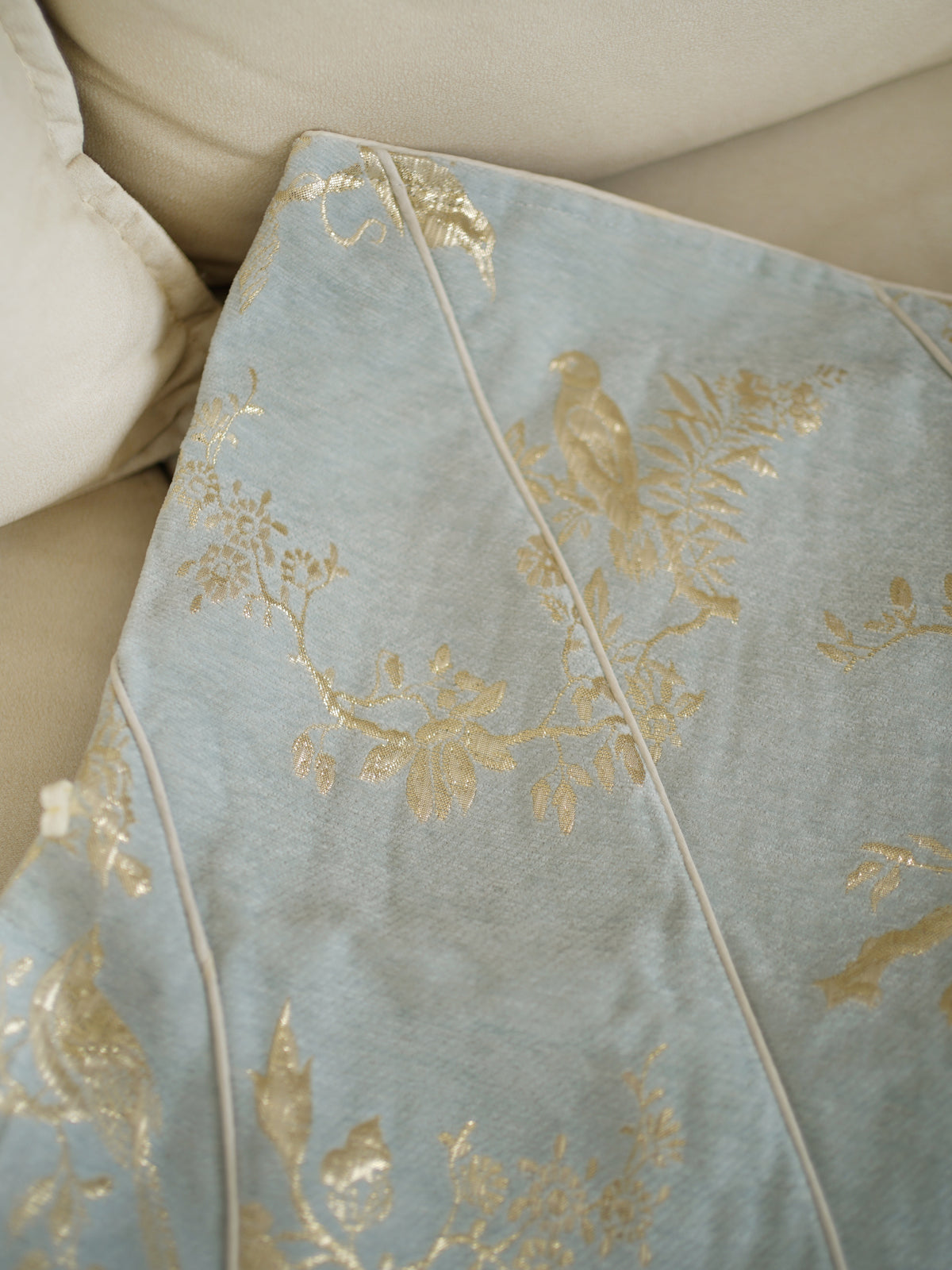 Blue Floral Oriental Tube Top