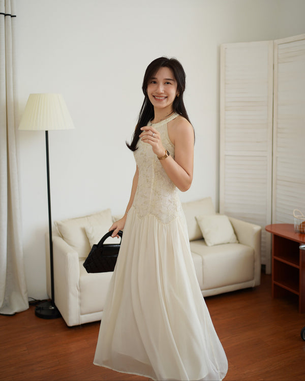Hermione Halter Lace Dress
