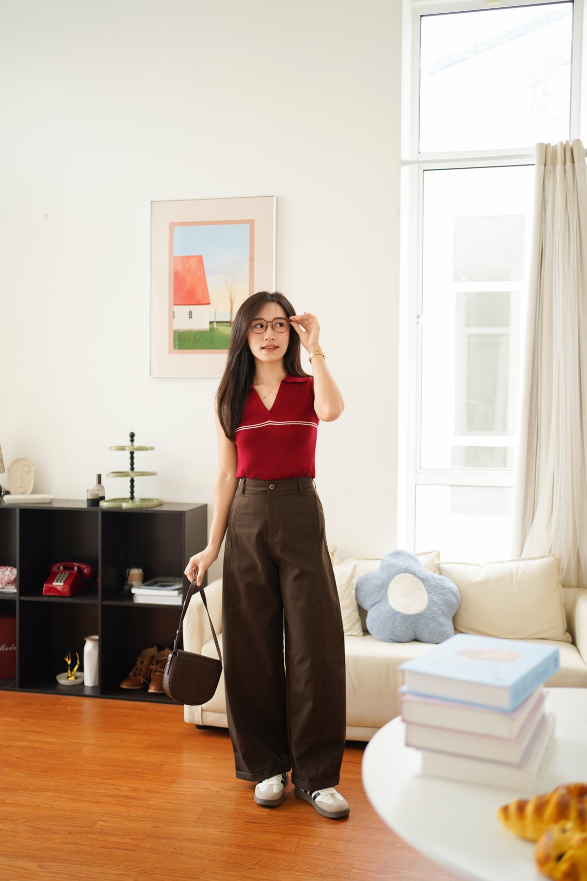 France Polo Knit Top