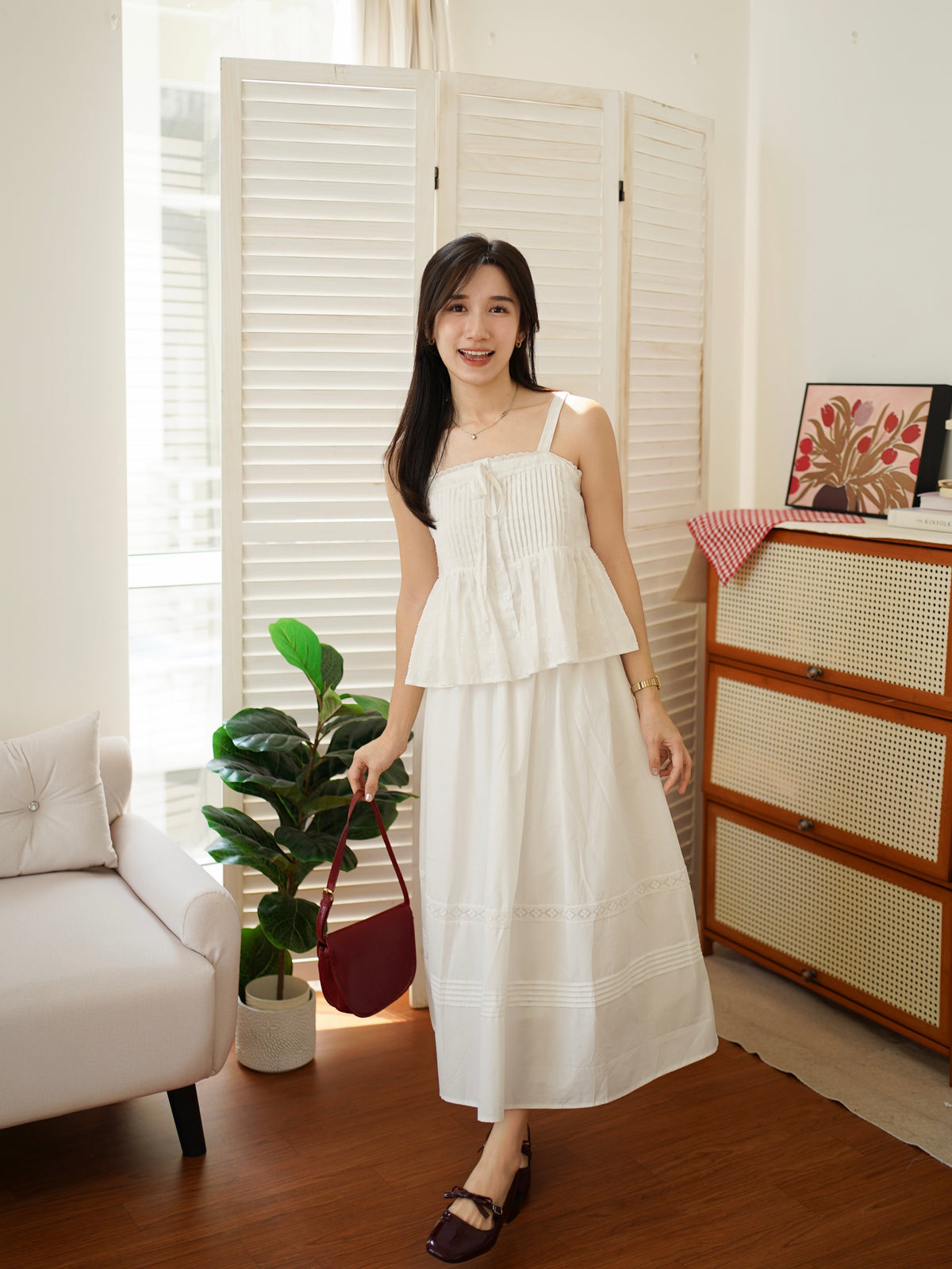 Anna Lace Midi Skirt - LovelyMadness Clothing Malaysia