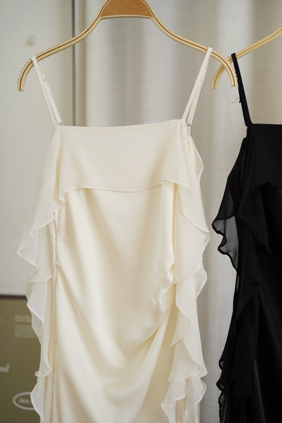 Elara Ruffle Satin Dress
