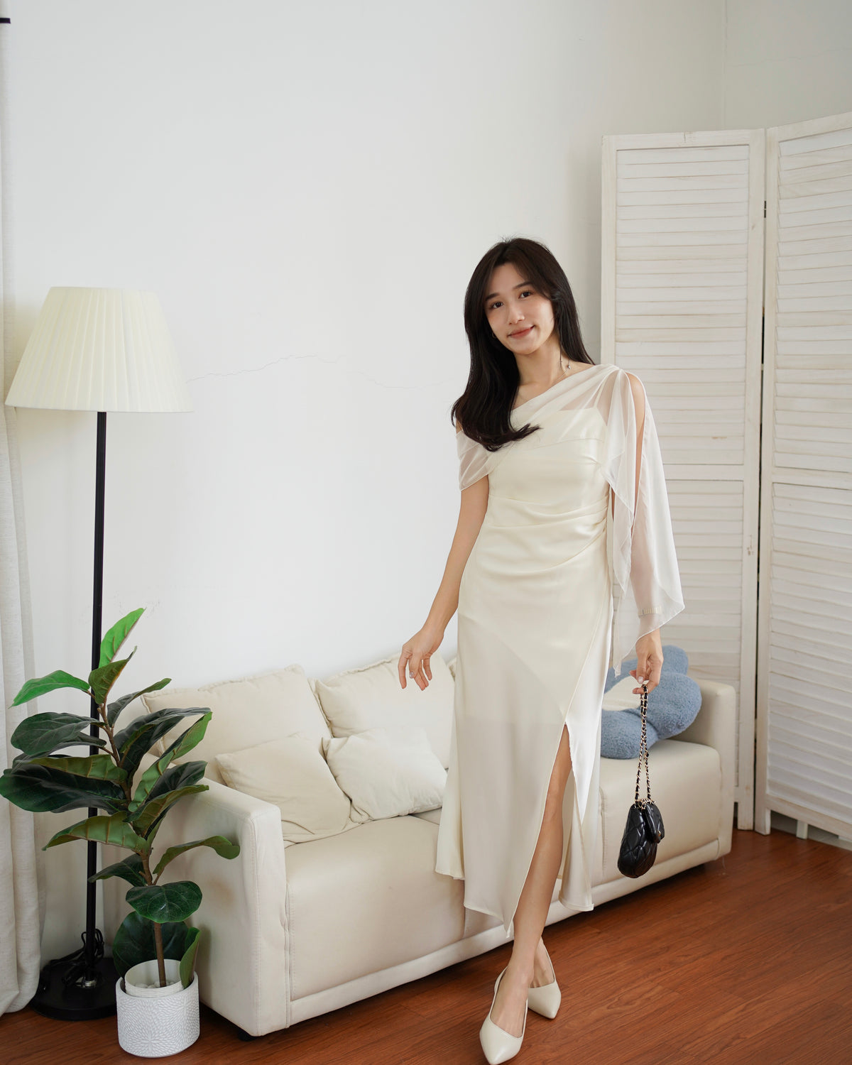 Roselia Satin Mesh Dress