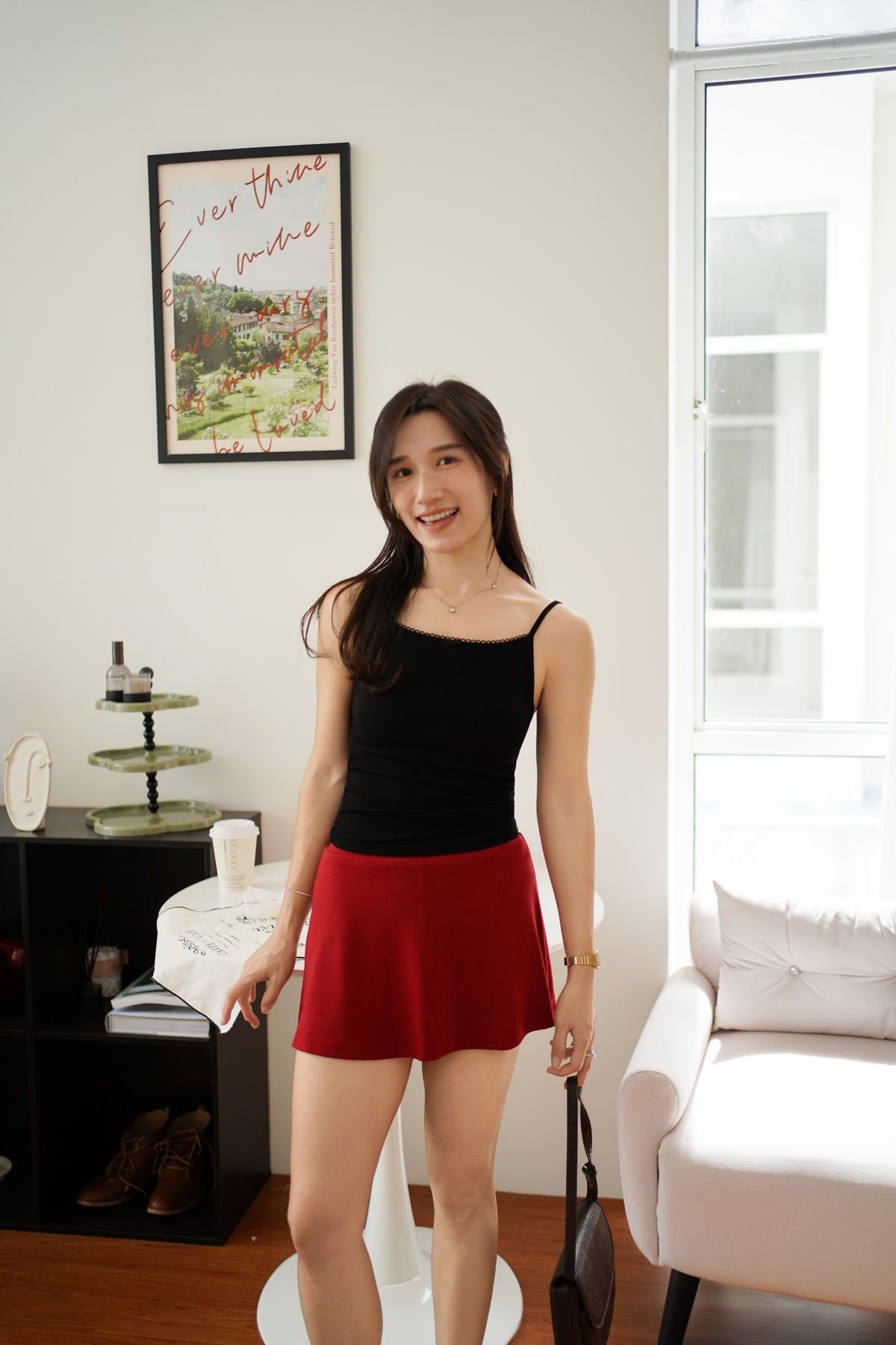 Eyelet Padded Ribbon Top - LovelyMadness Clothing Malaysia