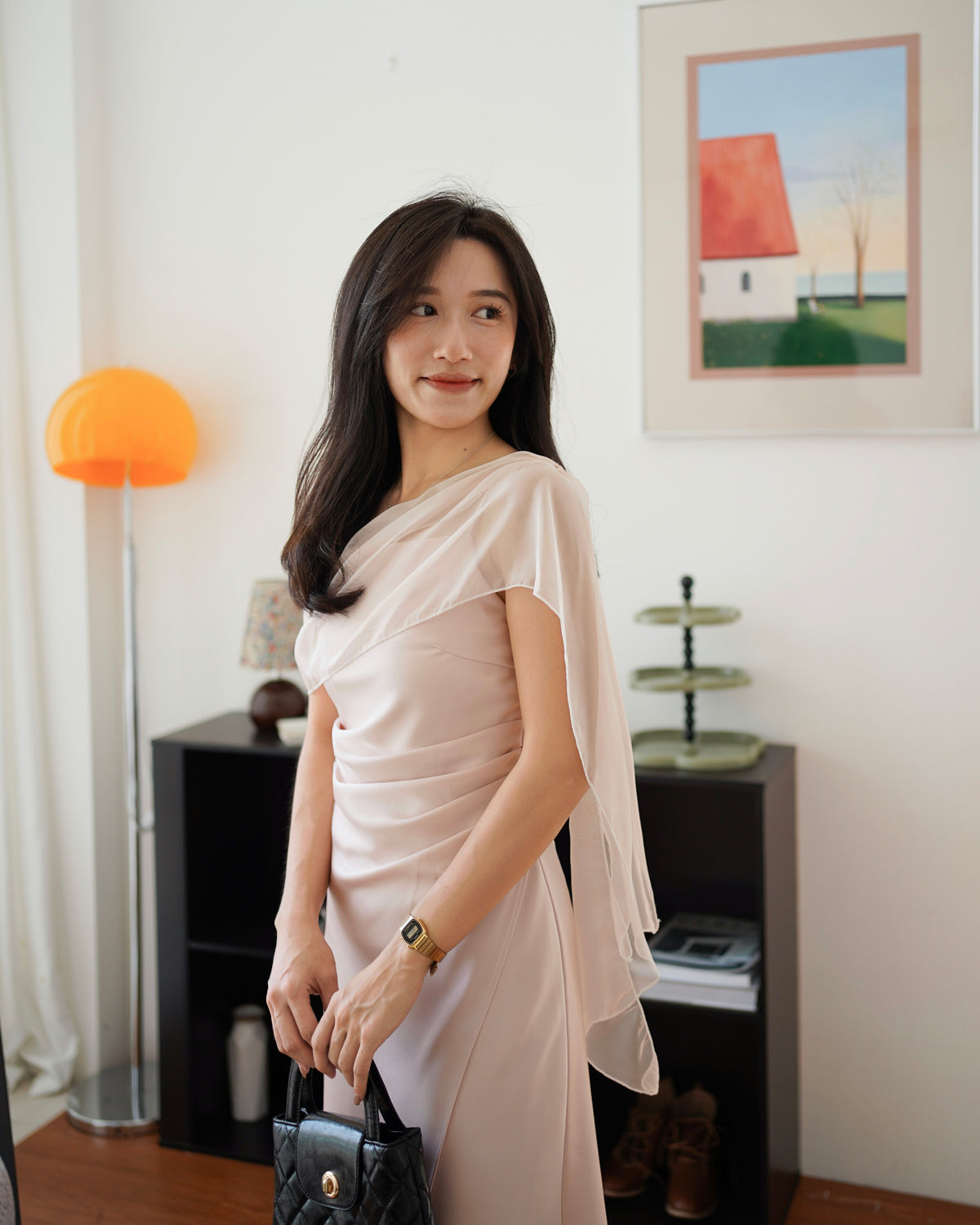 Roselia Satin Mesh Dress