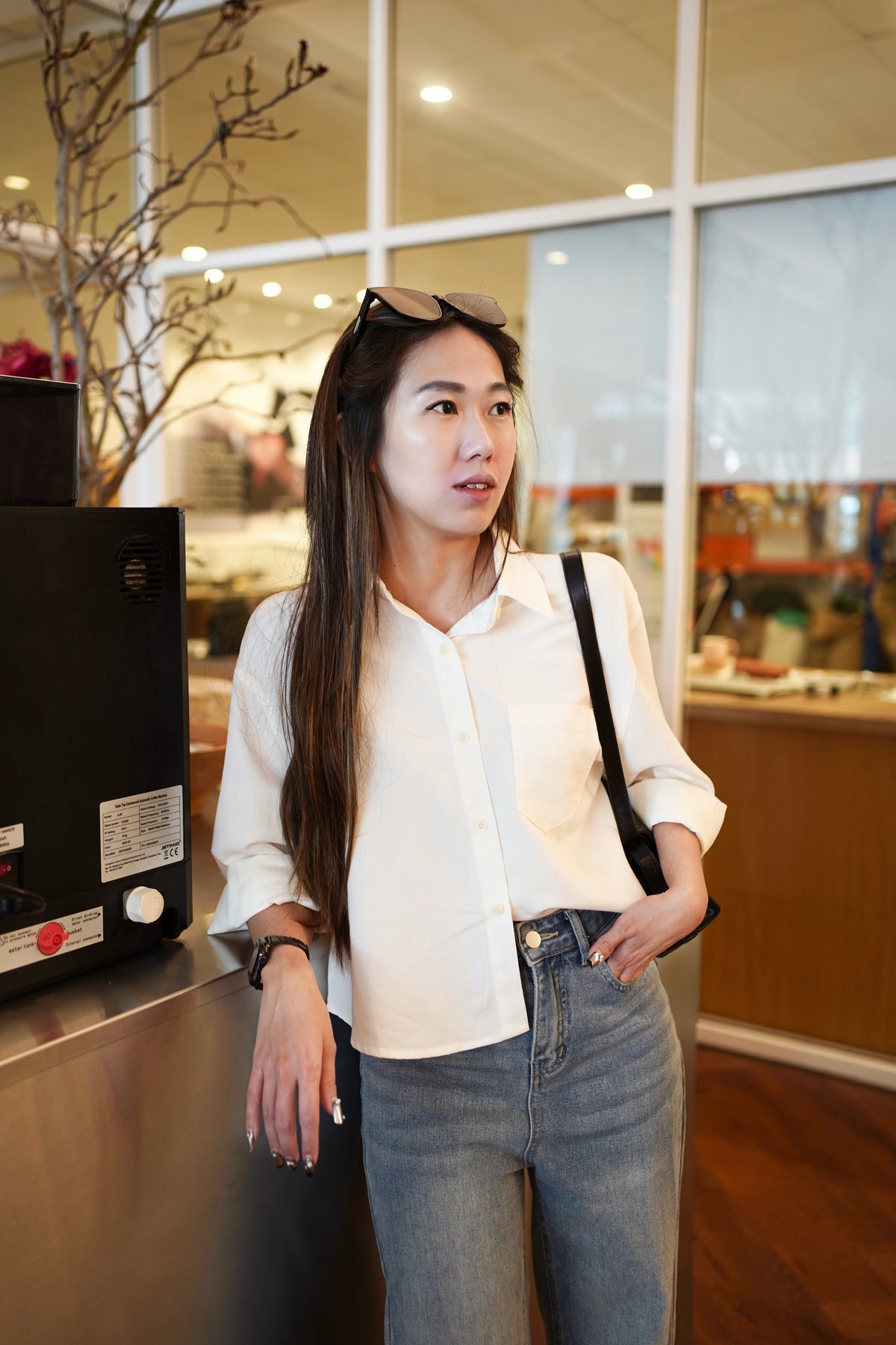 [Lm.Made] Avery Oxford Boxy Shirt (Anti-wrinkle fabric)