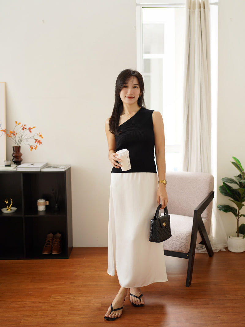 Hazel Oblique Rib Knit Top