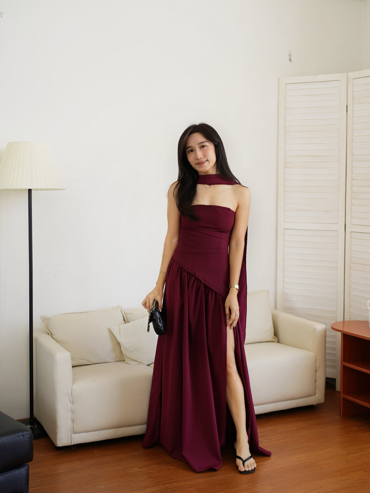 Celestia Split Midaxi Dress - LovelyMadness Clothing Malaysia