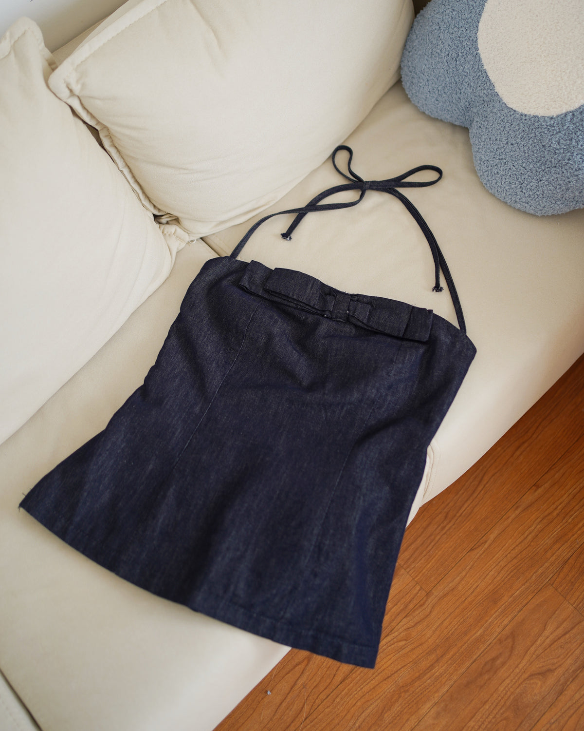 Kesha Denim Two Way Top - LovelyMadness Clothing Malaysia