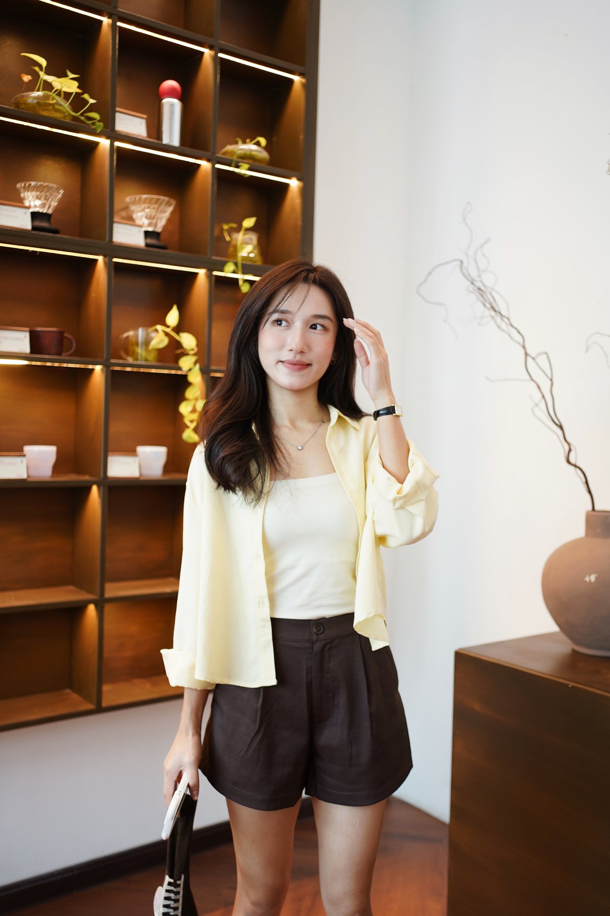 [Lm.Made] Avery Oxford Boxy Shirt (Anti-wrinkle fabric)