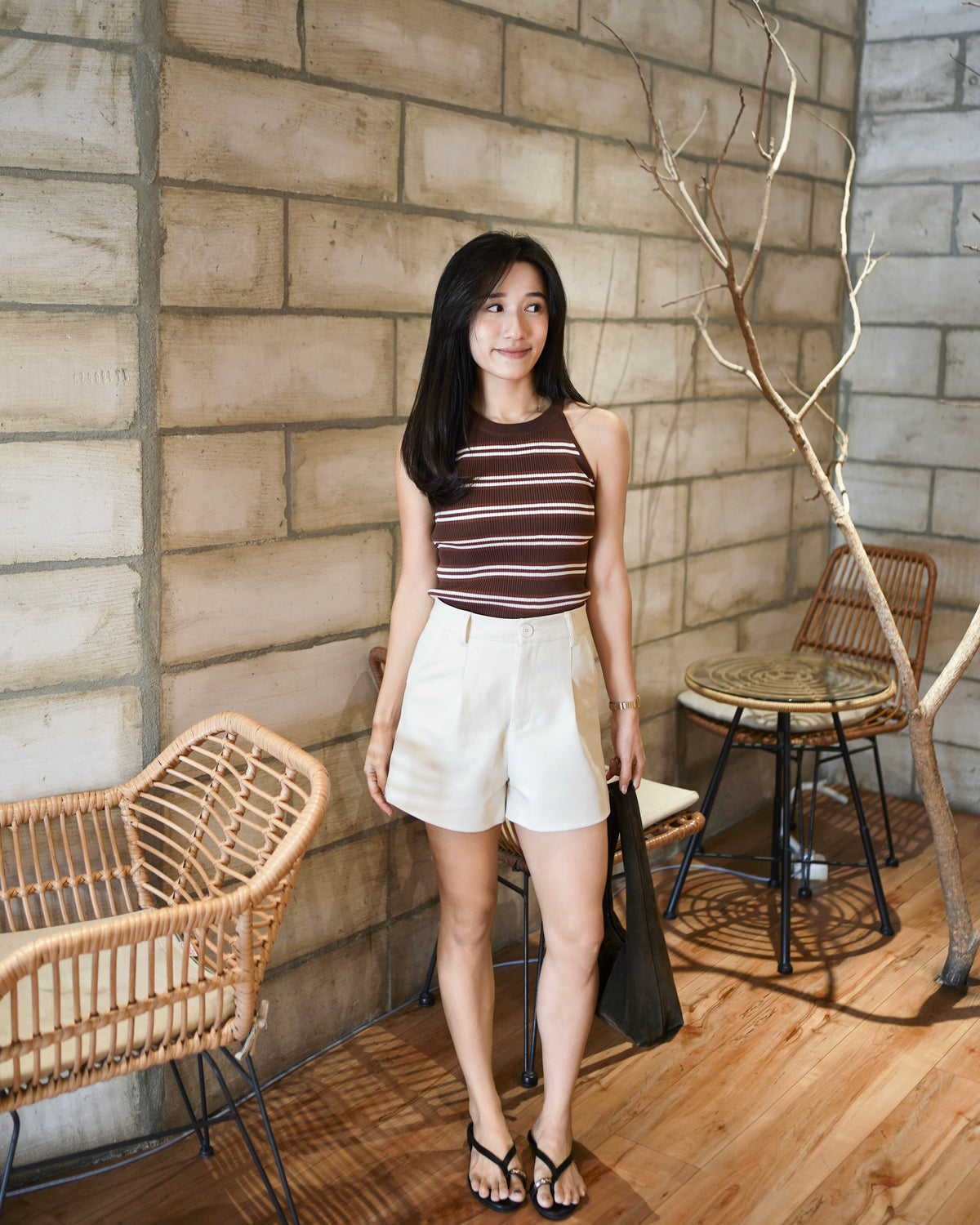Angie Knit Contrast Halter Top