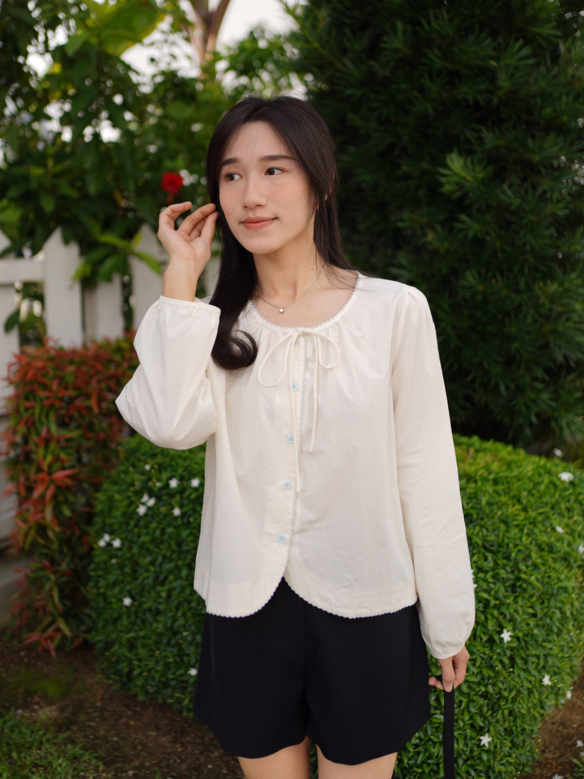 Harper Scallop Trim Blouse