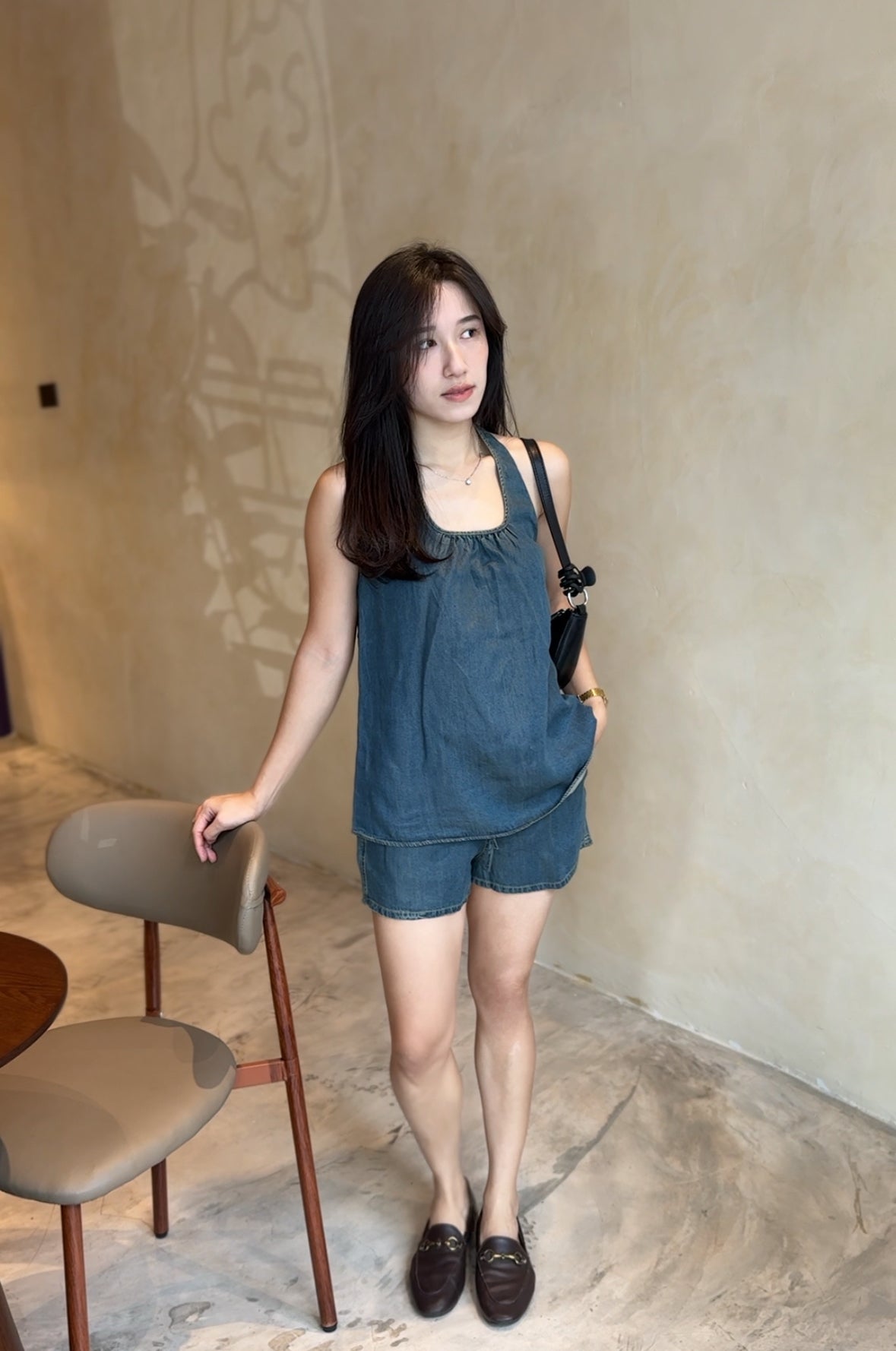 Denim Halter Set - LovelyMadness Clothing Malaysia