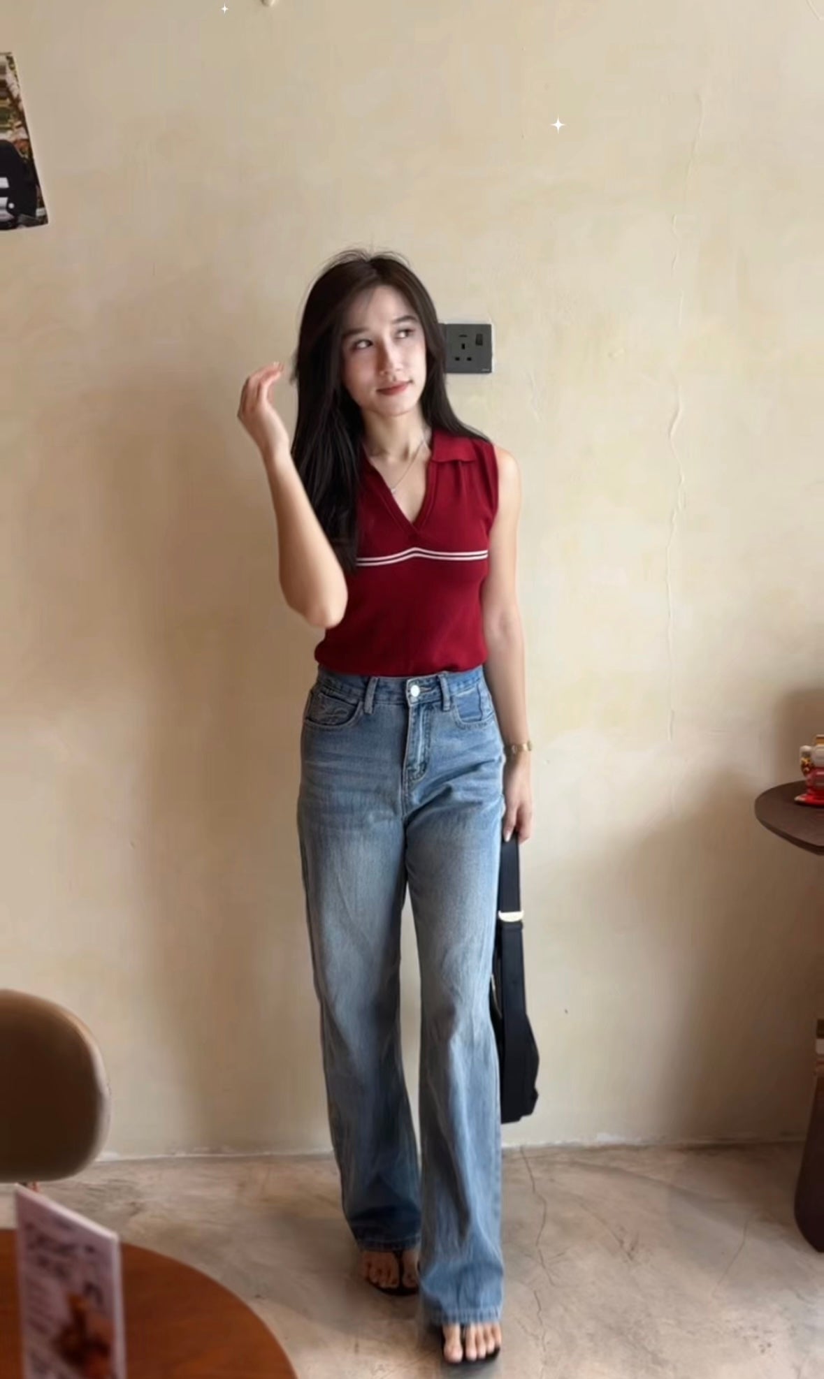 France Polo Knit Top