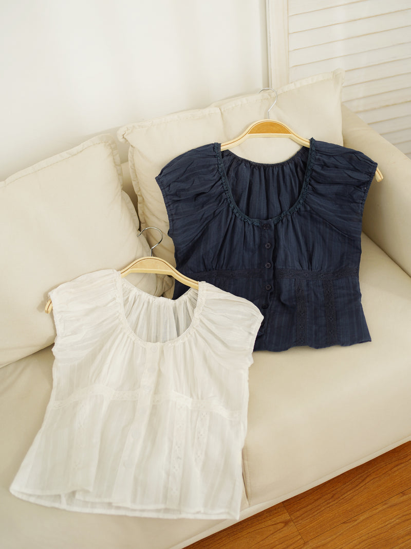 FIONA Lace Eyelet Top