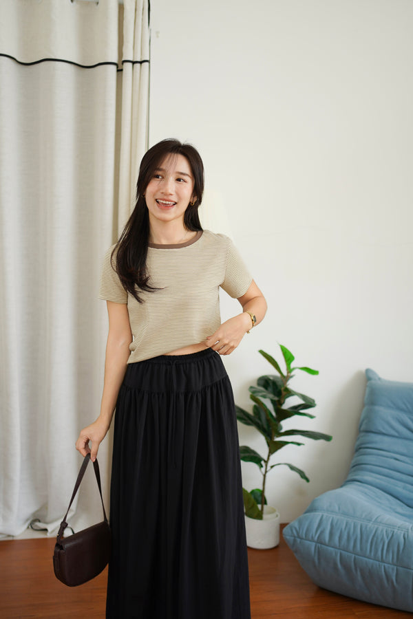 Stripe Cotton Relax Tee - LovelyMadness Clothing Malaysia