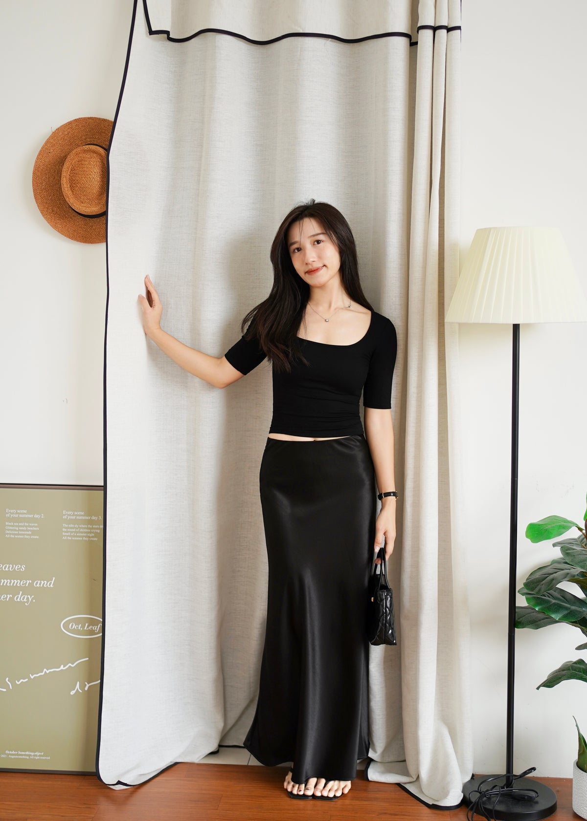 Yura Padded Quarter Sleeve Top