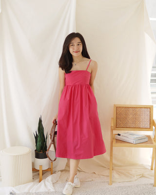 VERONICA PINK FLARE DRESS