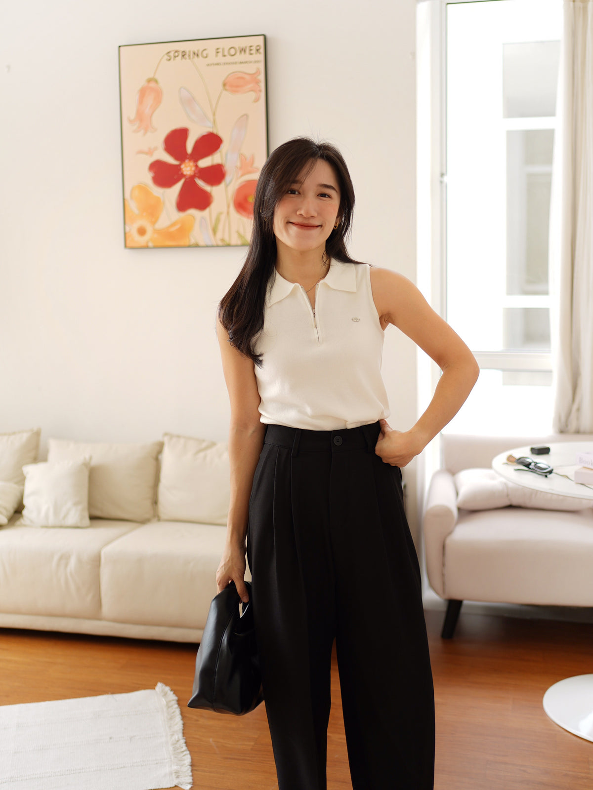 Venice Collar Zipper Top