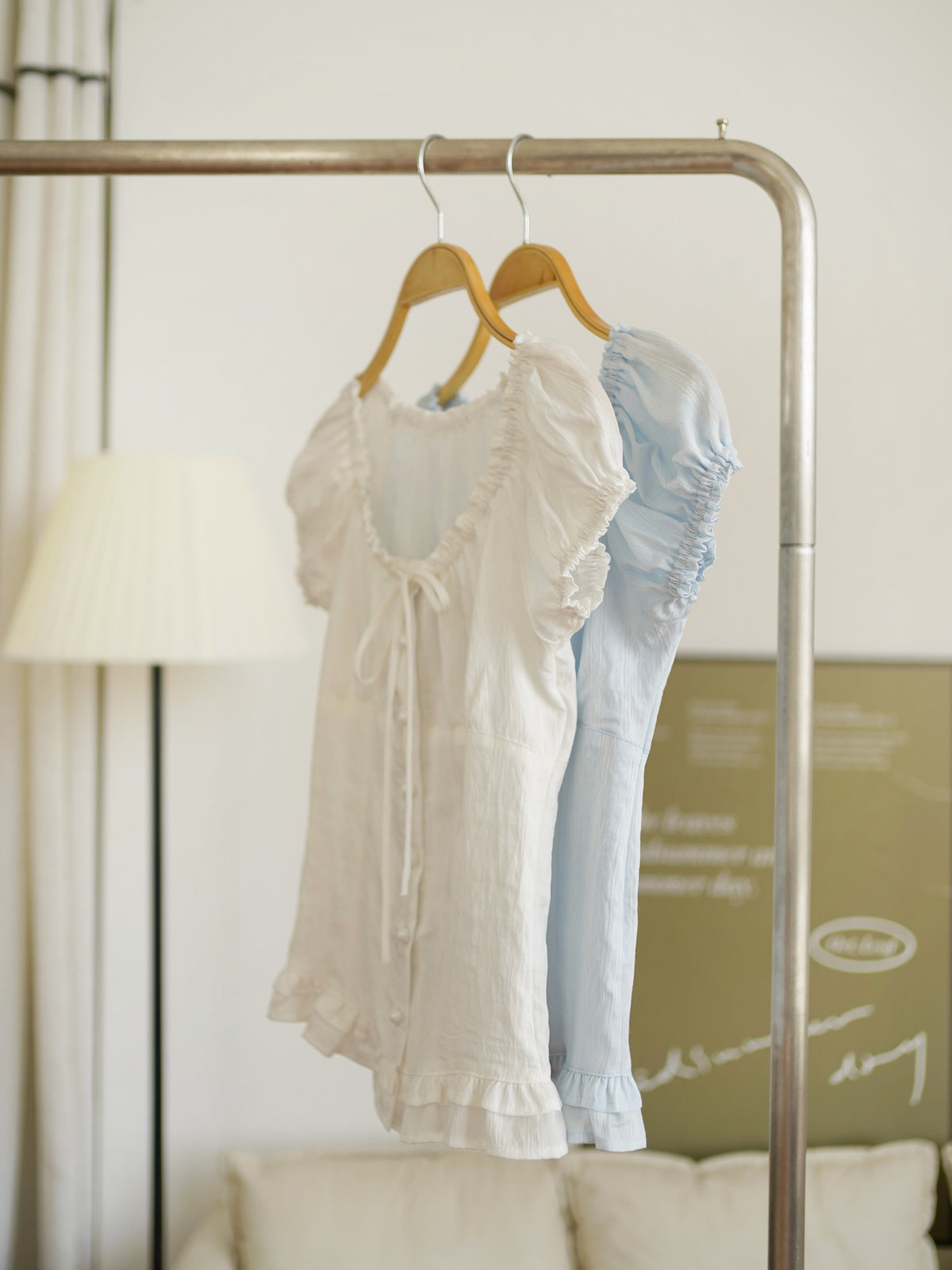 Sofina Ruffle Button Top