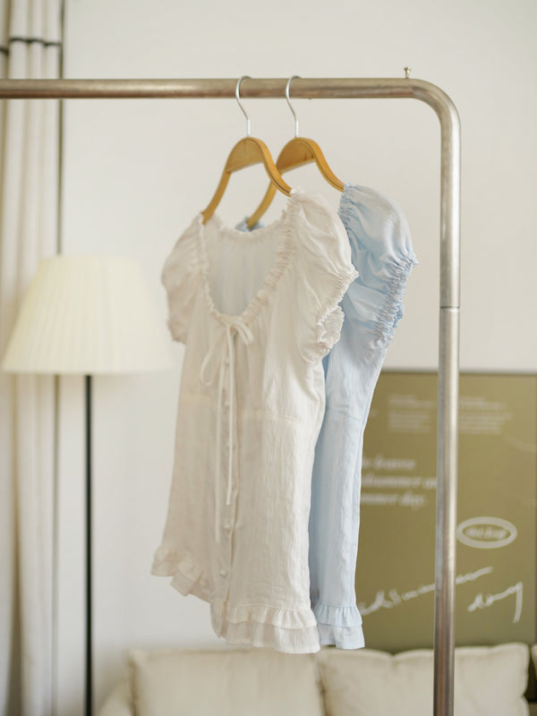 Sofina Ruffle Button Top