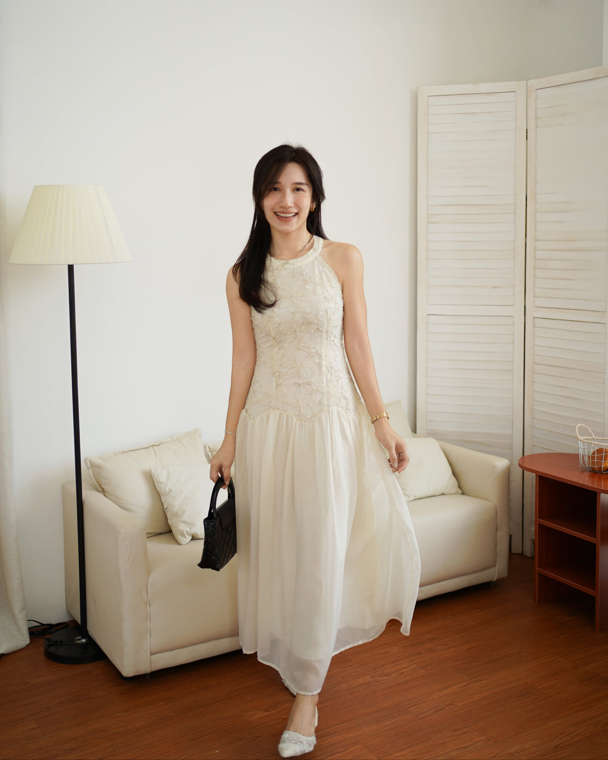 Hermione Halter Lace Dress - LovelyMadness Clothing Malaysia