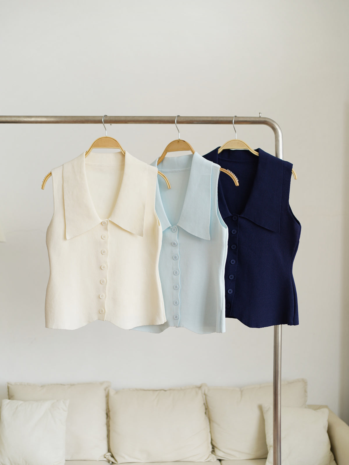 Ophelia Collar Button Top