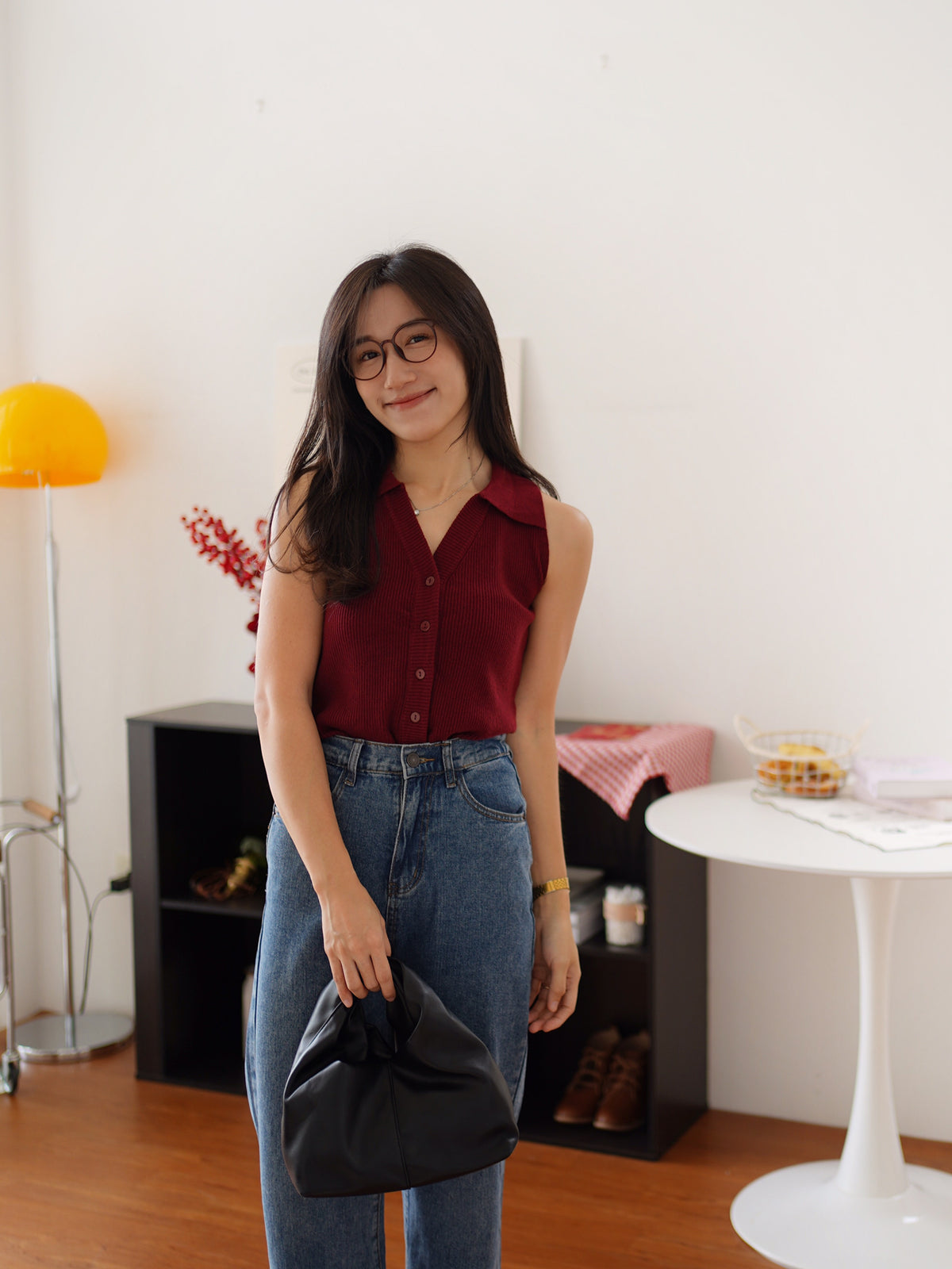 Emily Collar Knit Top