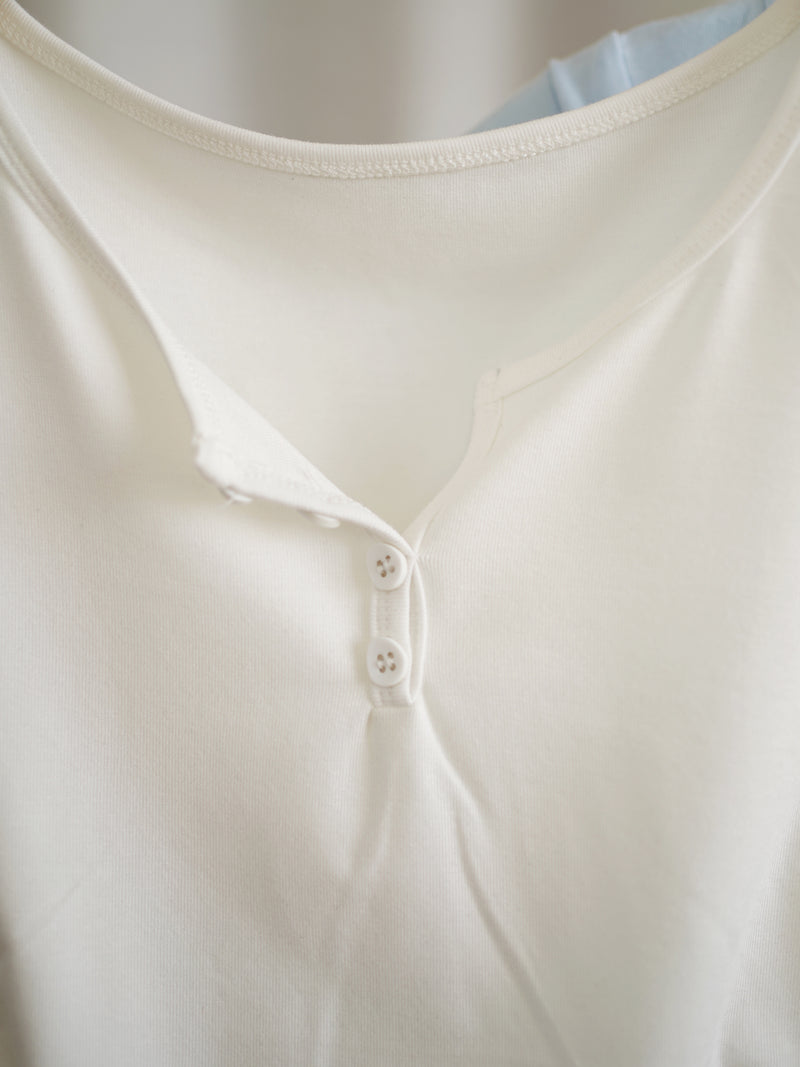 Lora Button Fitted Top