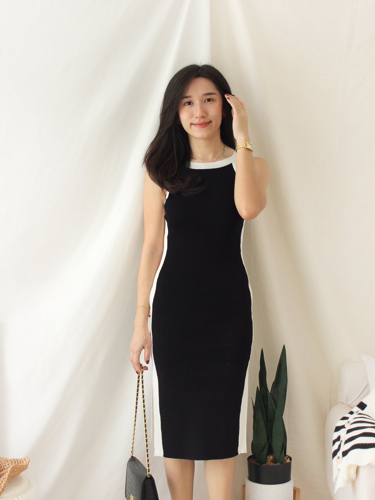 TALIYA KNIT CONTRAST DRESS