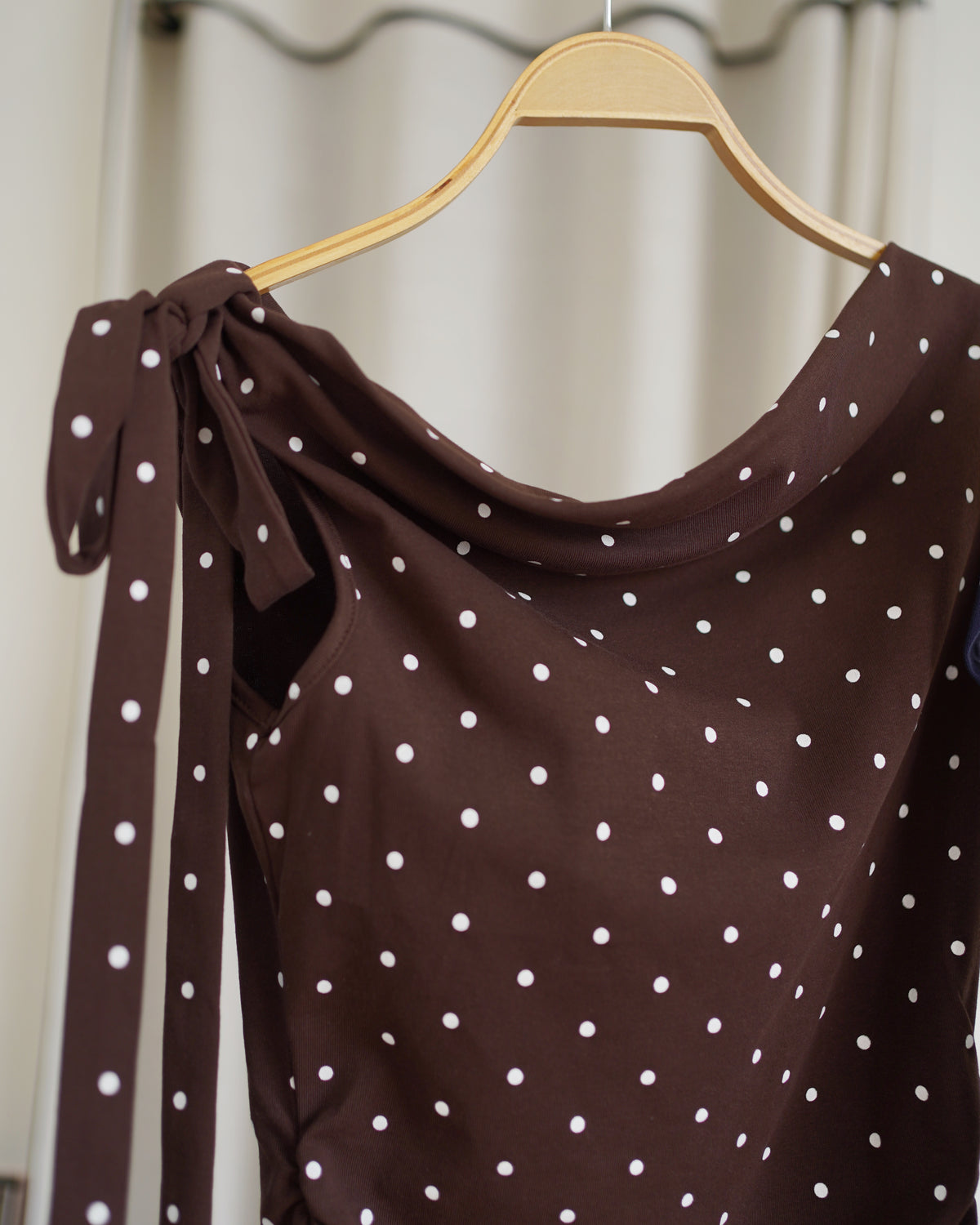 Denise Polkadots Tie Top