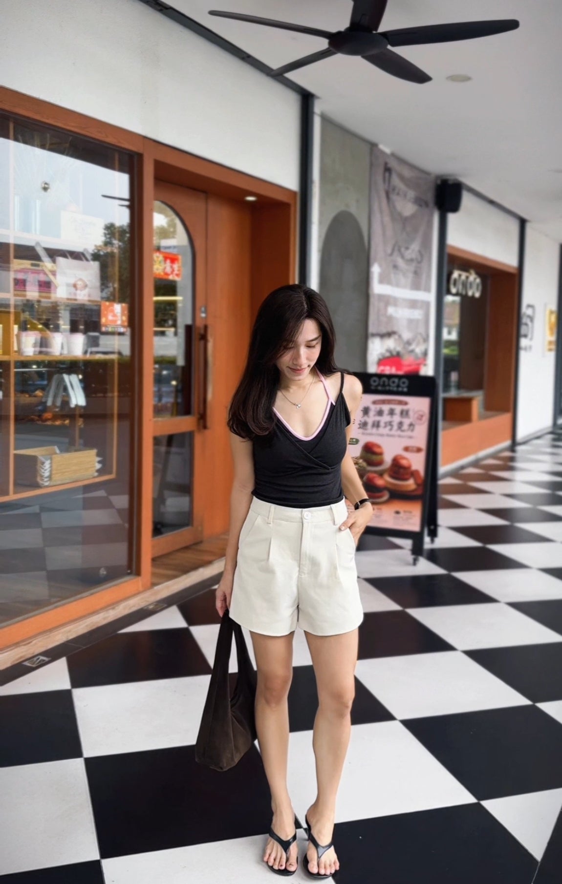Kerina Padded Contrast Tank