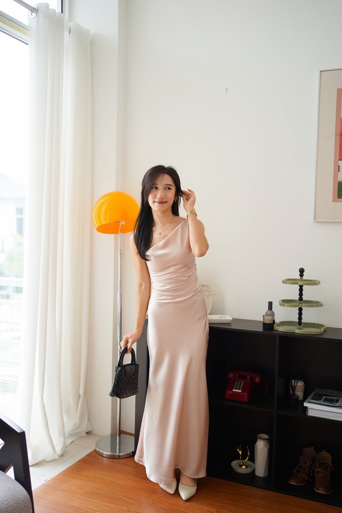 Qaira Toga Mermaid Satin Dress