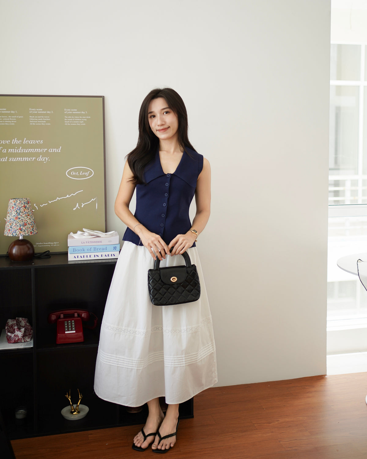 Ophelia Collar Button Top