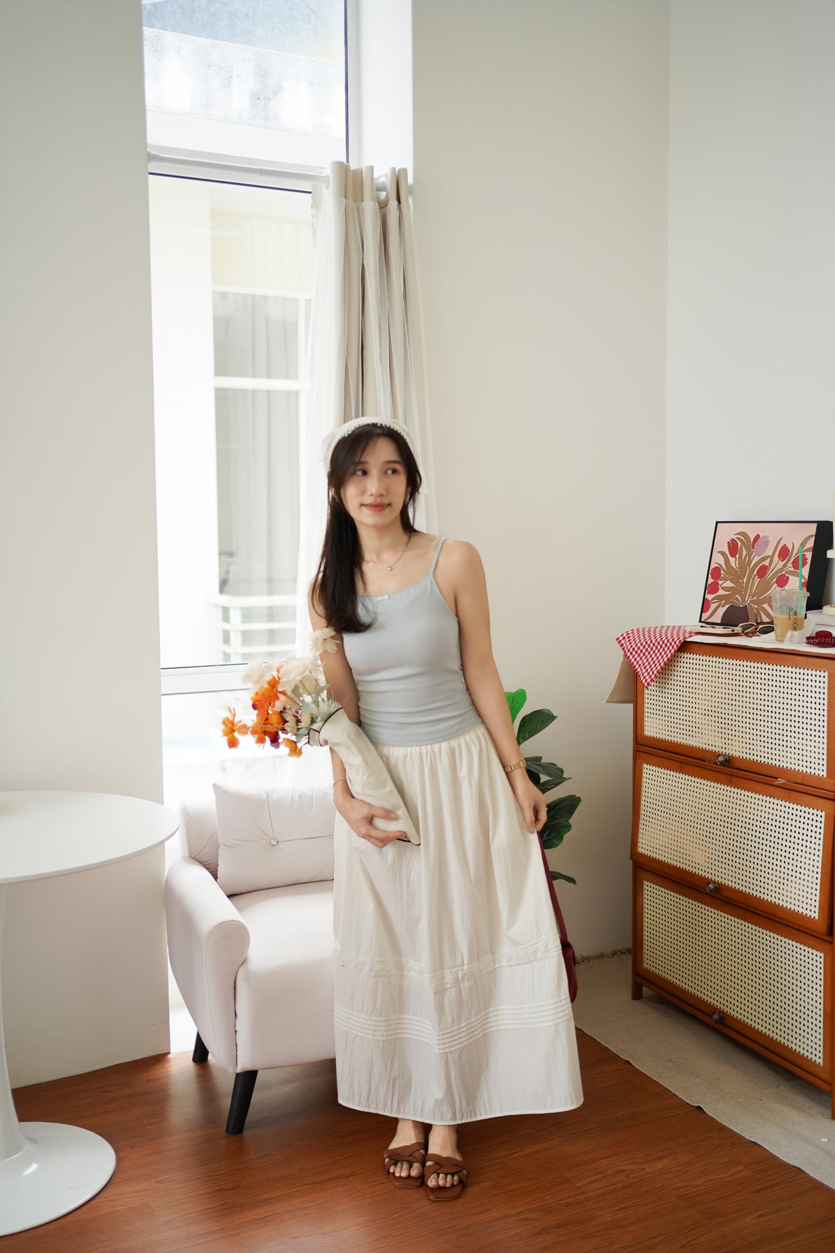 Eyelet Padded Ribbon Top - LovelyMadness Clothing Malaysia