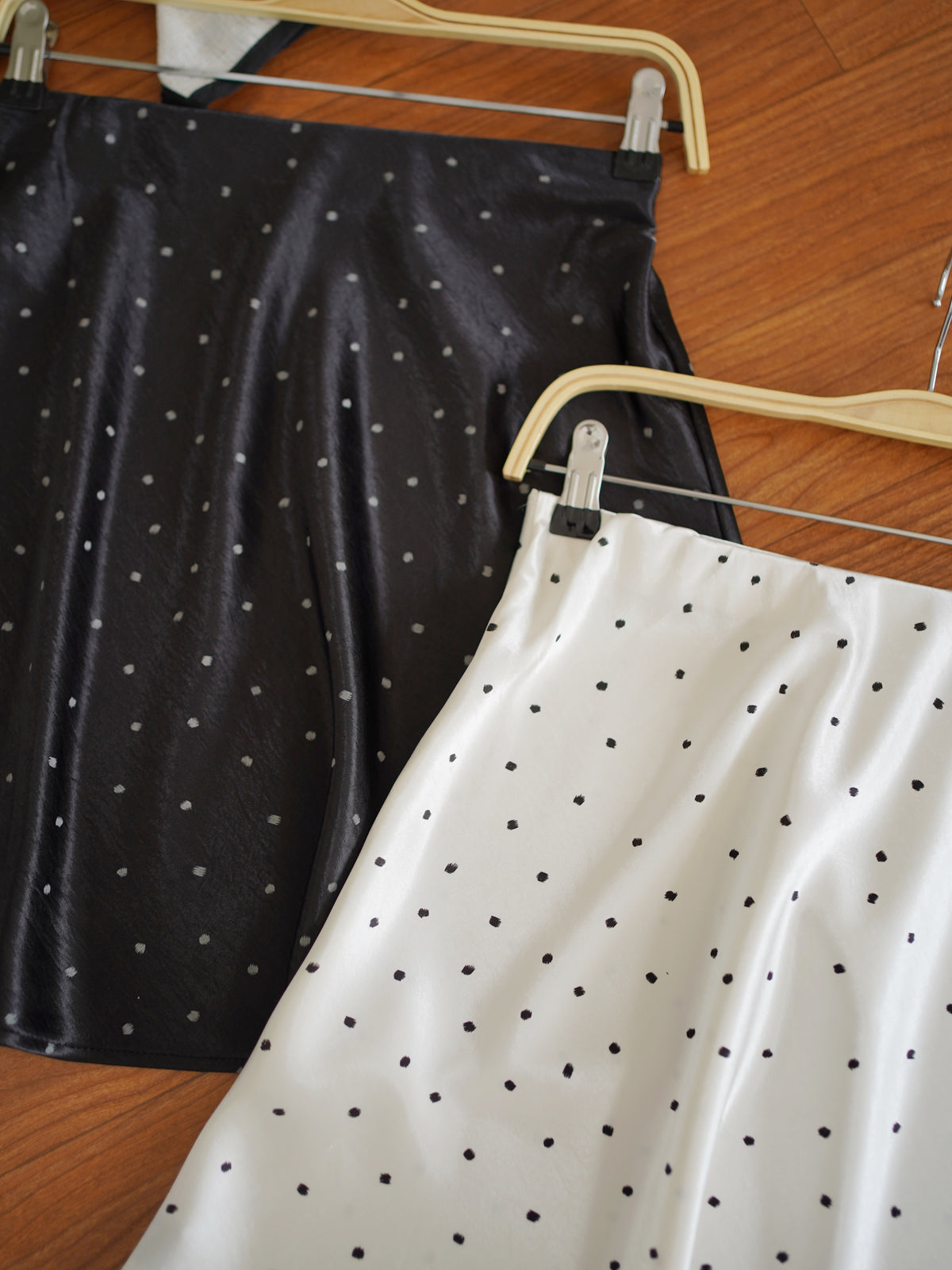Polkadots Satin Skirt