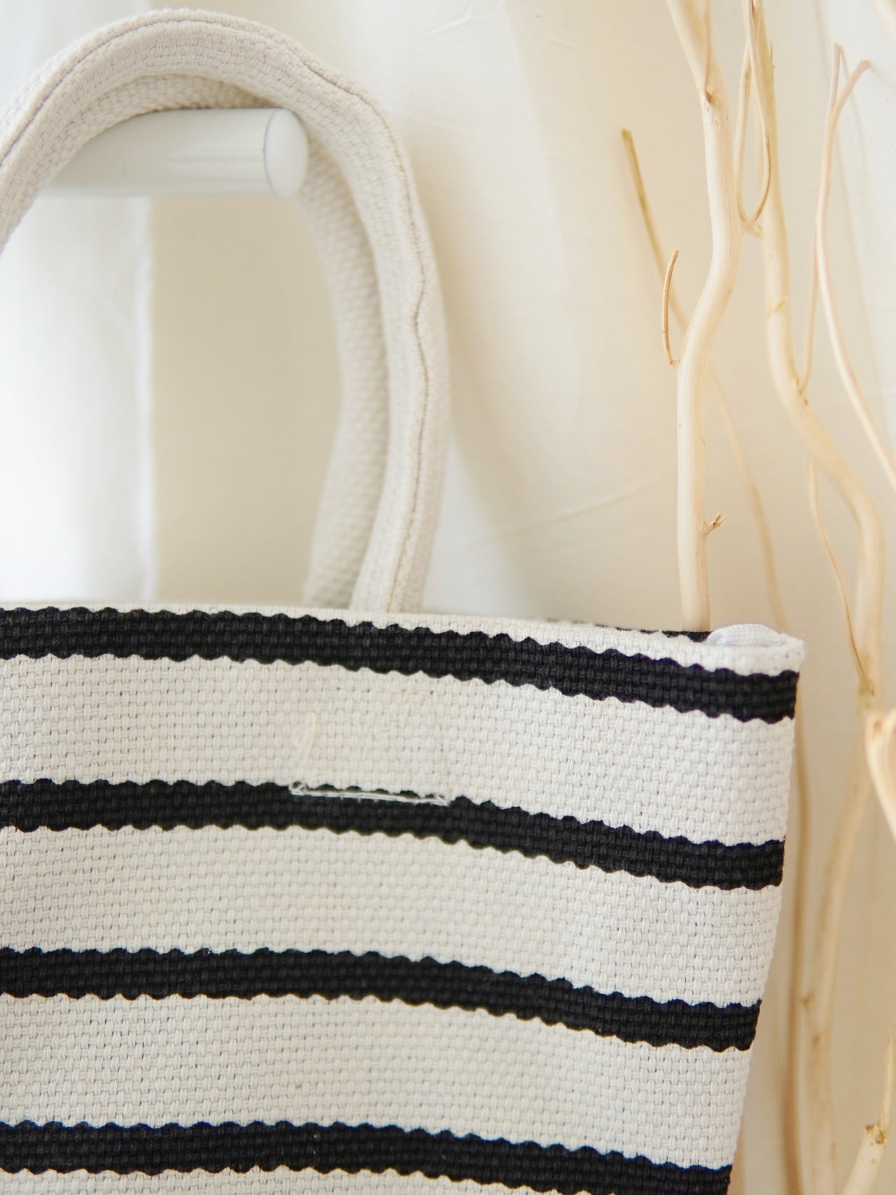 CANVAS STRIPE SMALL BAG