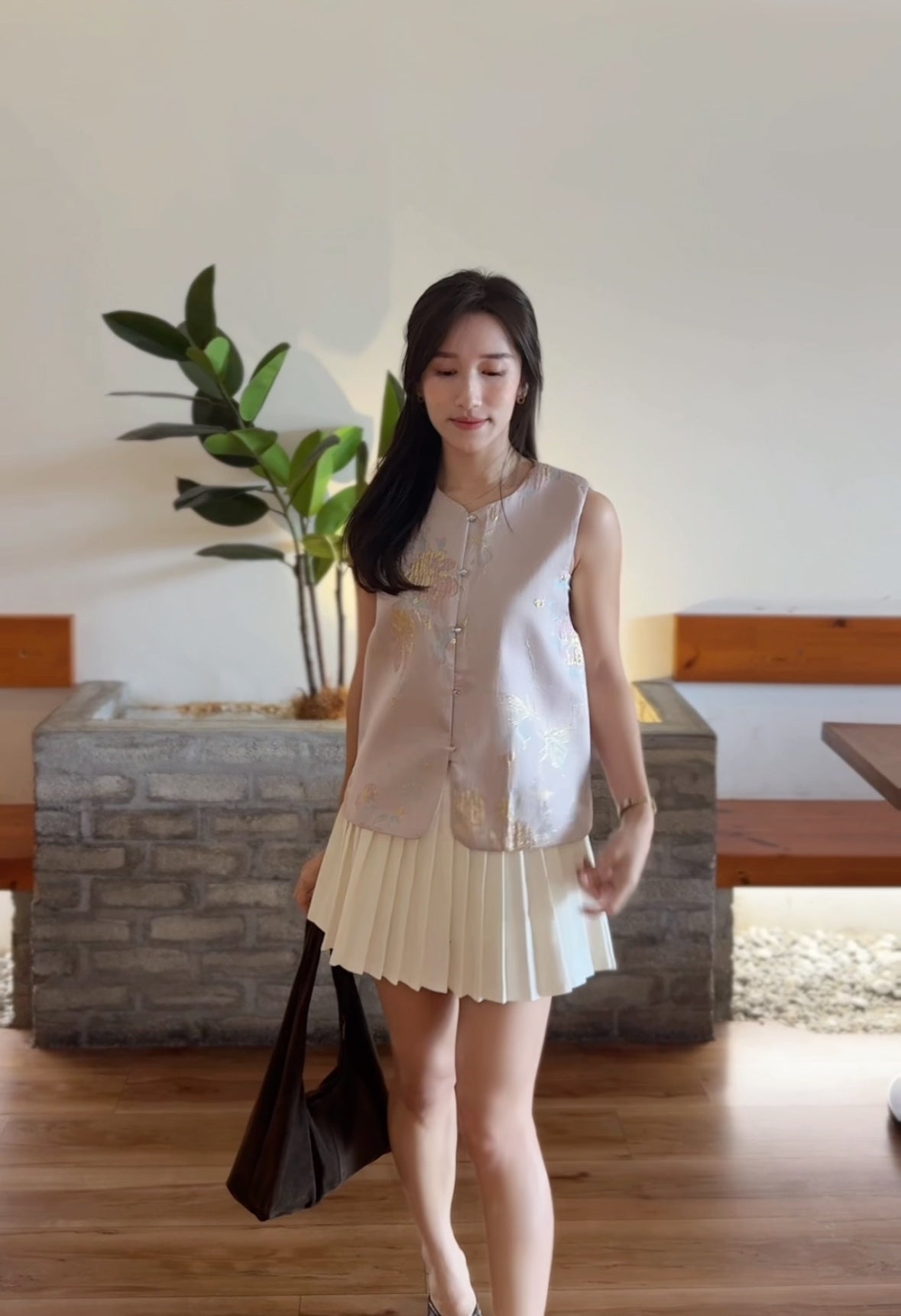 White Pleat Skirt