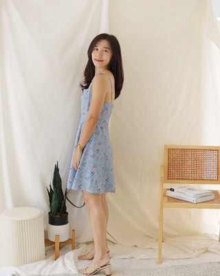 SHEIN BLUE FLORAL DRESS