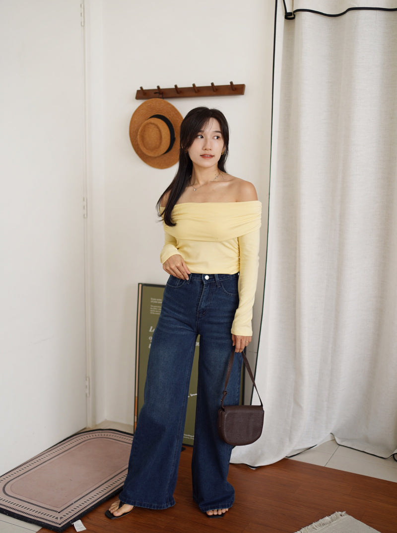 Soft Glow Off-shoulder Knit Top