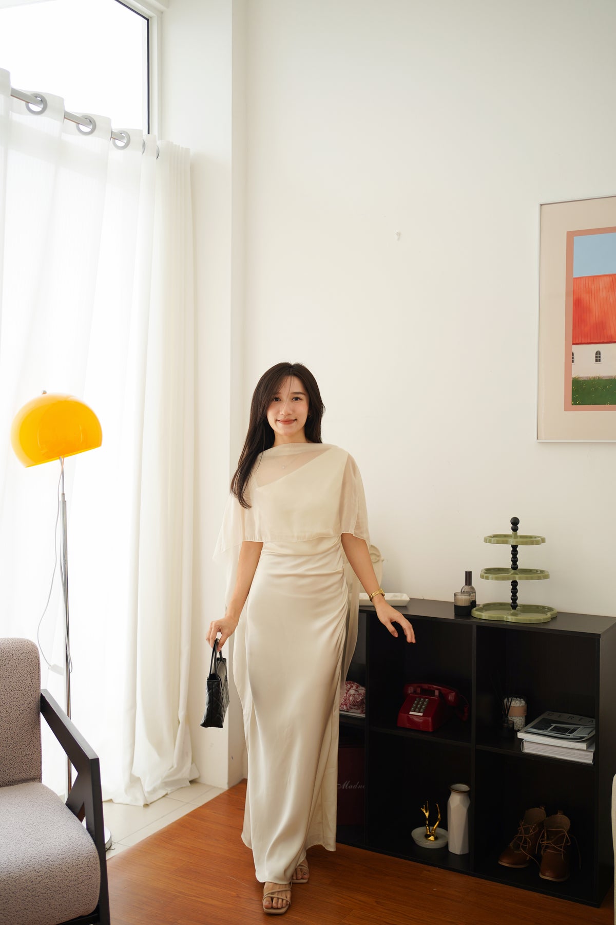 Qaira Toga Mermaid Satin Dress