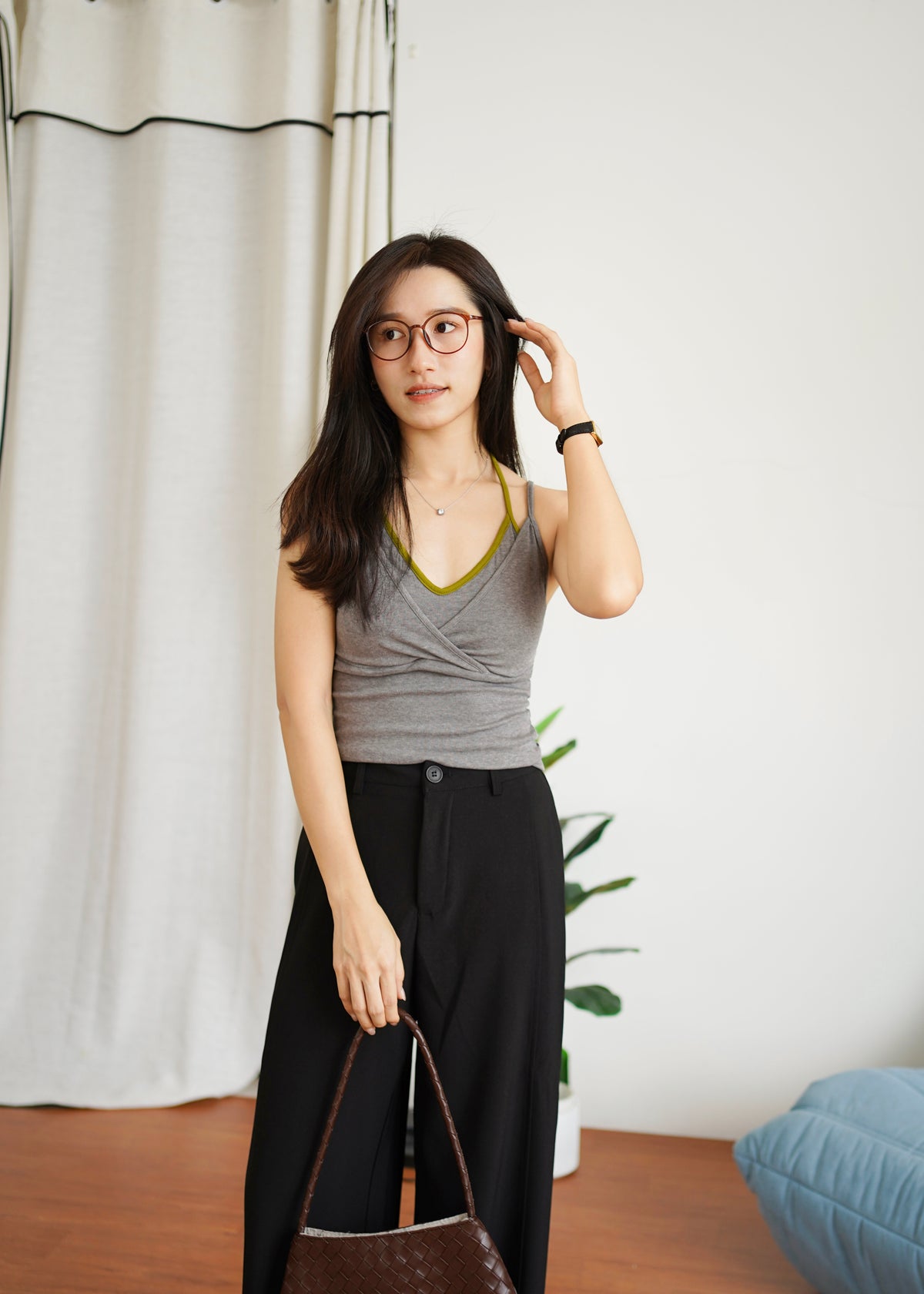 Kerina Padded Contrast Tank