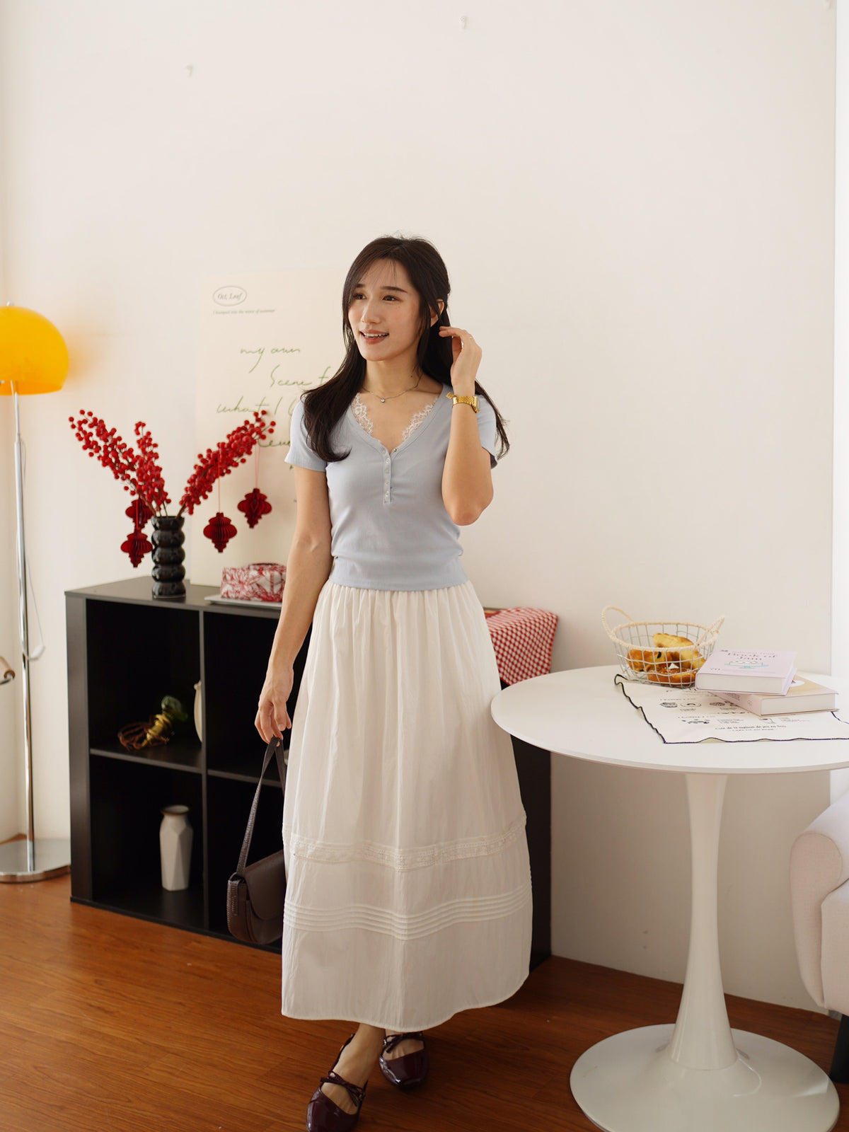 Chloe Lace Trimmed Top