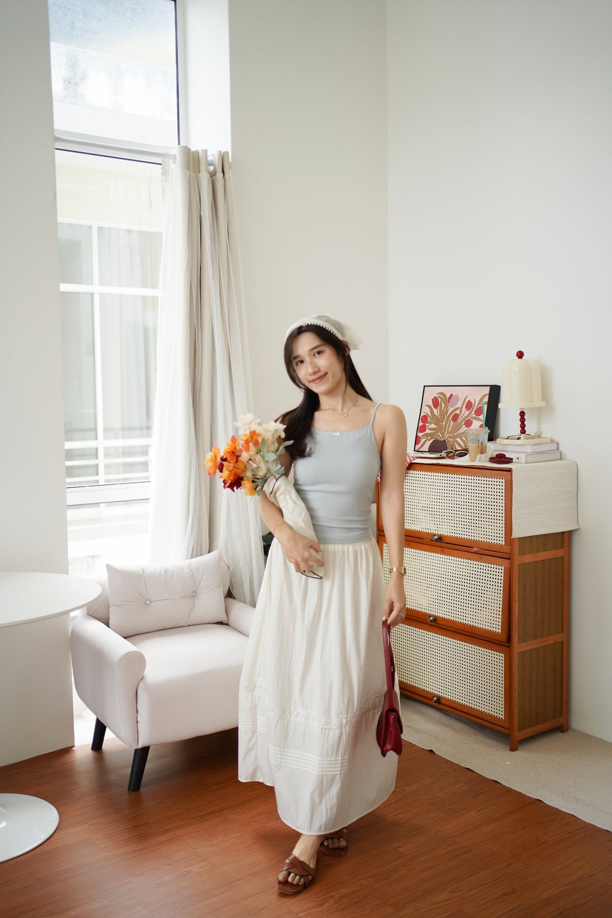 Eyelet Padded Ribbon Top - LovelyMadness Clothing Malaysia
