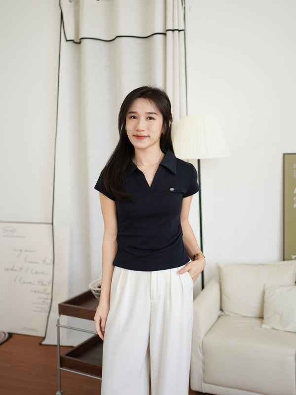 Polo Collar Top