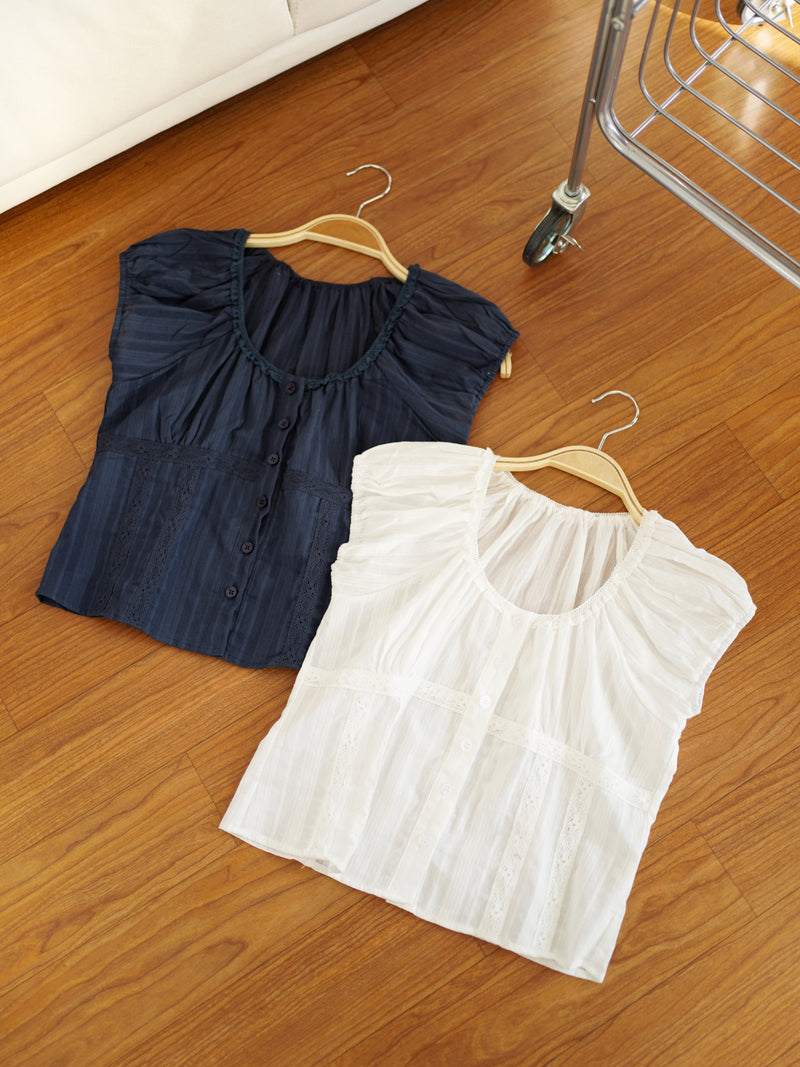 FIONA Lace Eyelet Top
