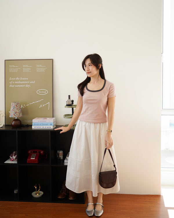 Fiona Contrast Square Tee