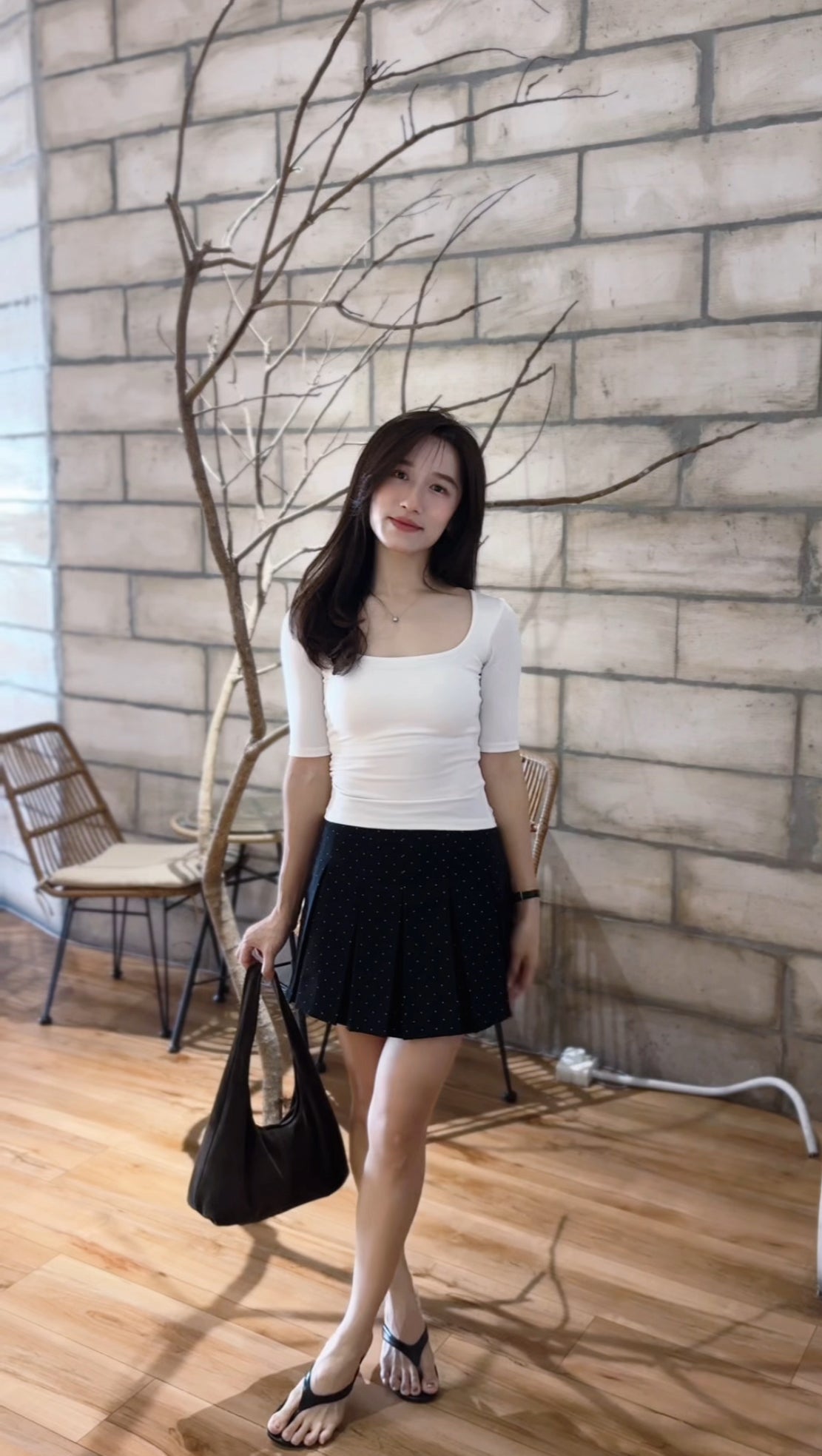 Yura Padded Quarter Sleeve Top