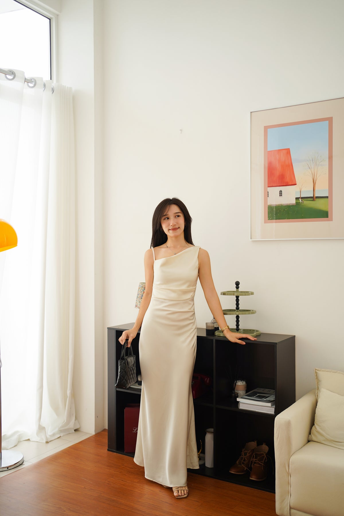 Qaira Toga Mermaid Satin Dress