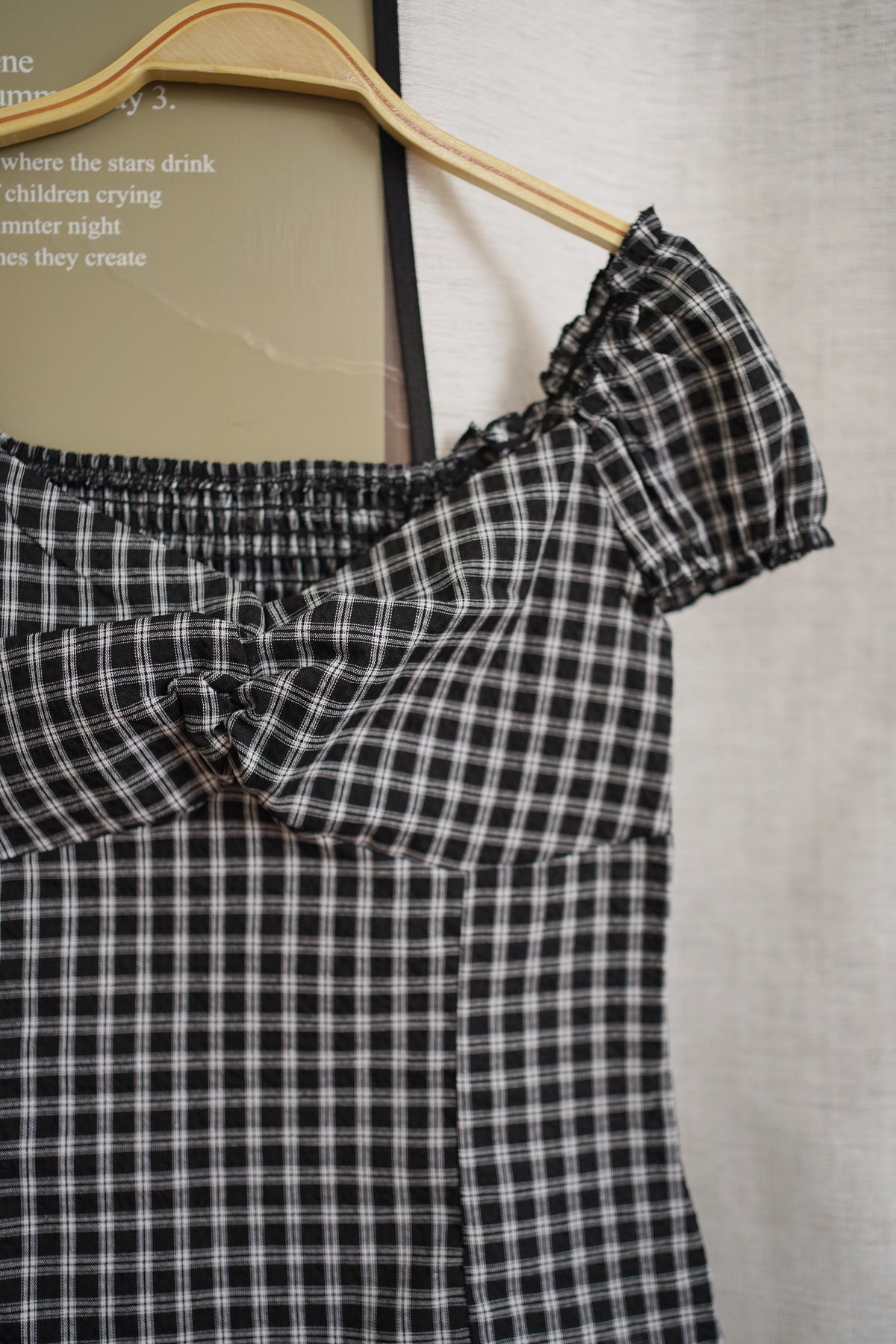Molly Ruched Plaid Top