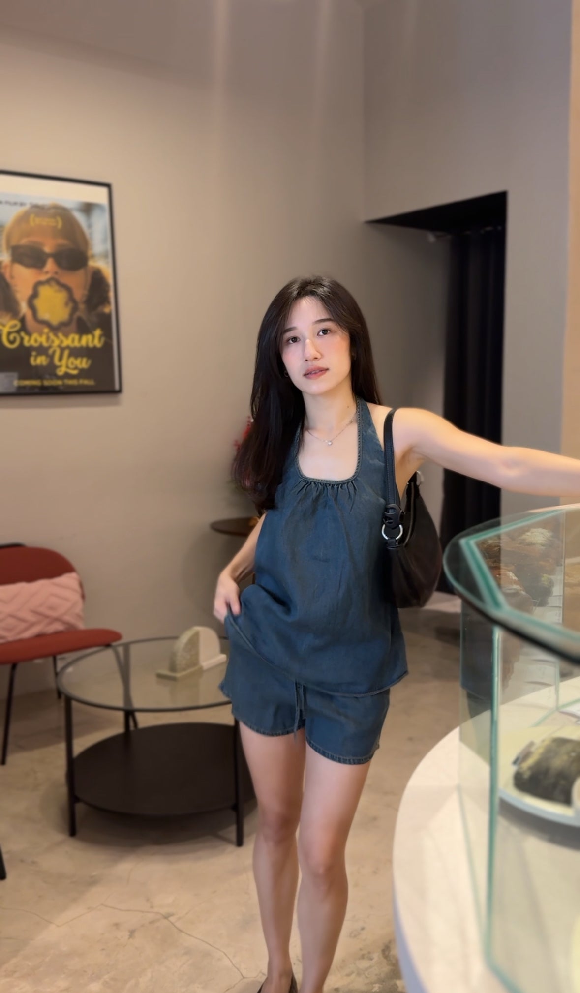 Denim Halter Set - LovelyMadness Clothing Malaysia